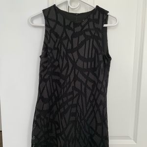 Black Mesh Sleeveless Dress